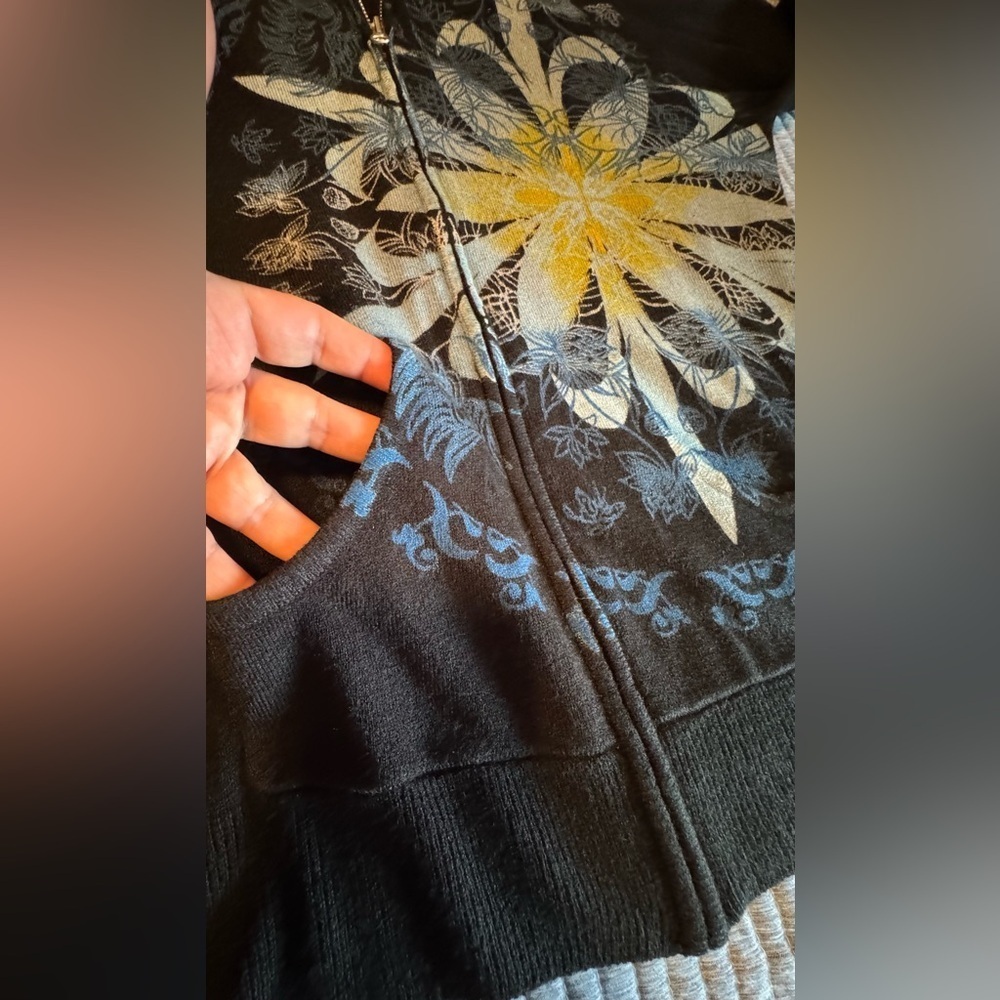 Til The End', On the Byas Black and Blue Women's Cardigan - Picture 5 of 11